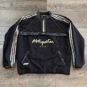 Adidas x Metropolitan Sherpa Polar Fleece 1/4 Zip Black - Men's Size Medium